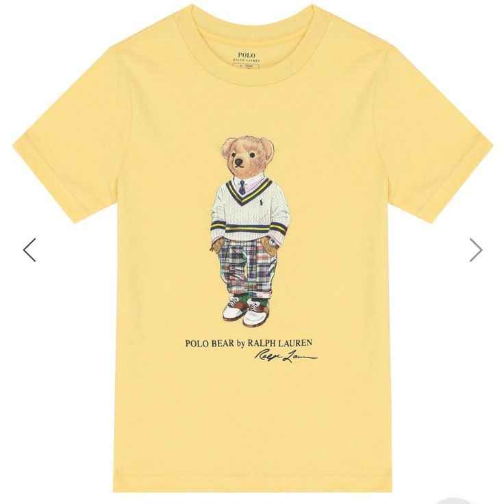 Boys Polo Bear Shirt - Yellow