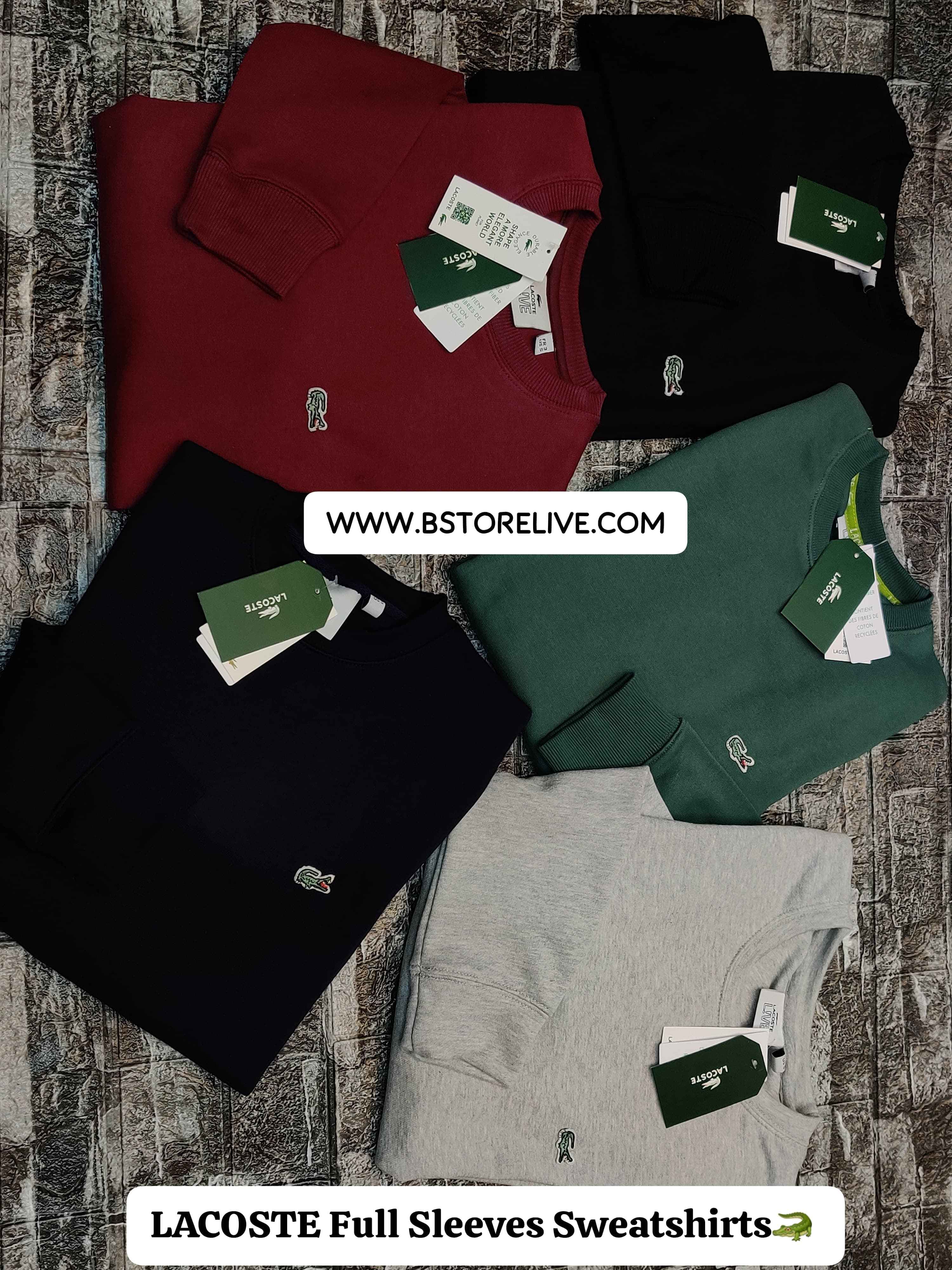 Lacoste Solid Sweatshirt - Burgendy