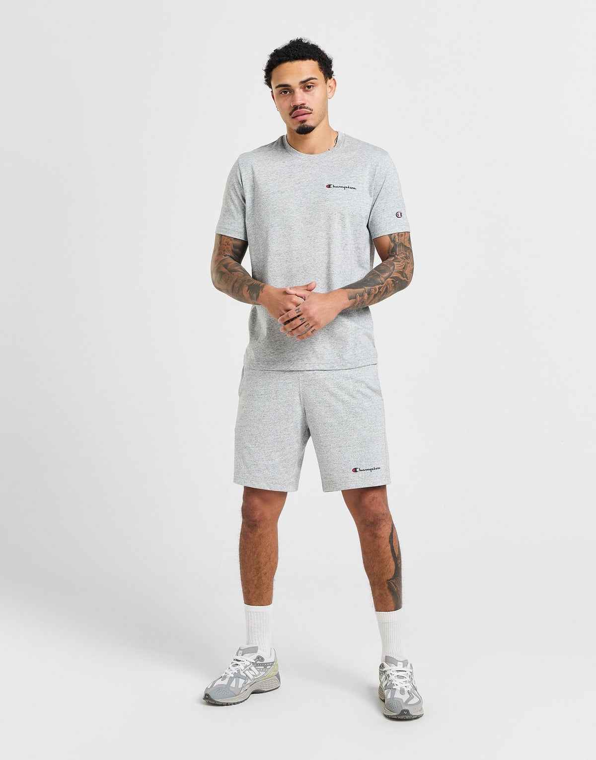 Champion Short-Tee Twin Set - Heather Gray