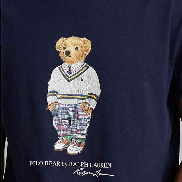 Polo Bear Cricket Jercy Logo Tee - Navy