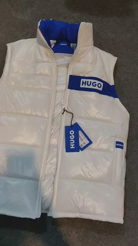 Hugo Down Puffer Sleeveless Jacket - White