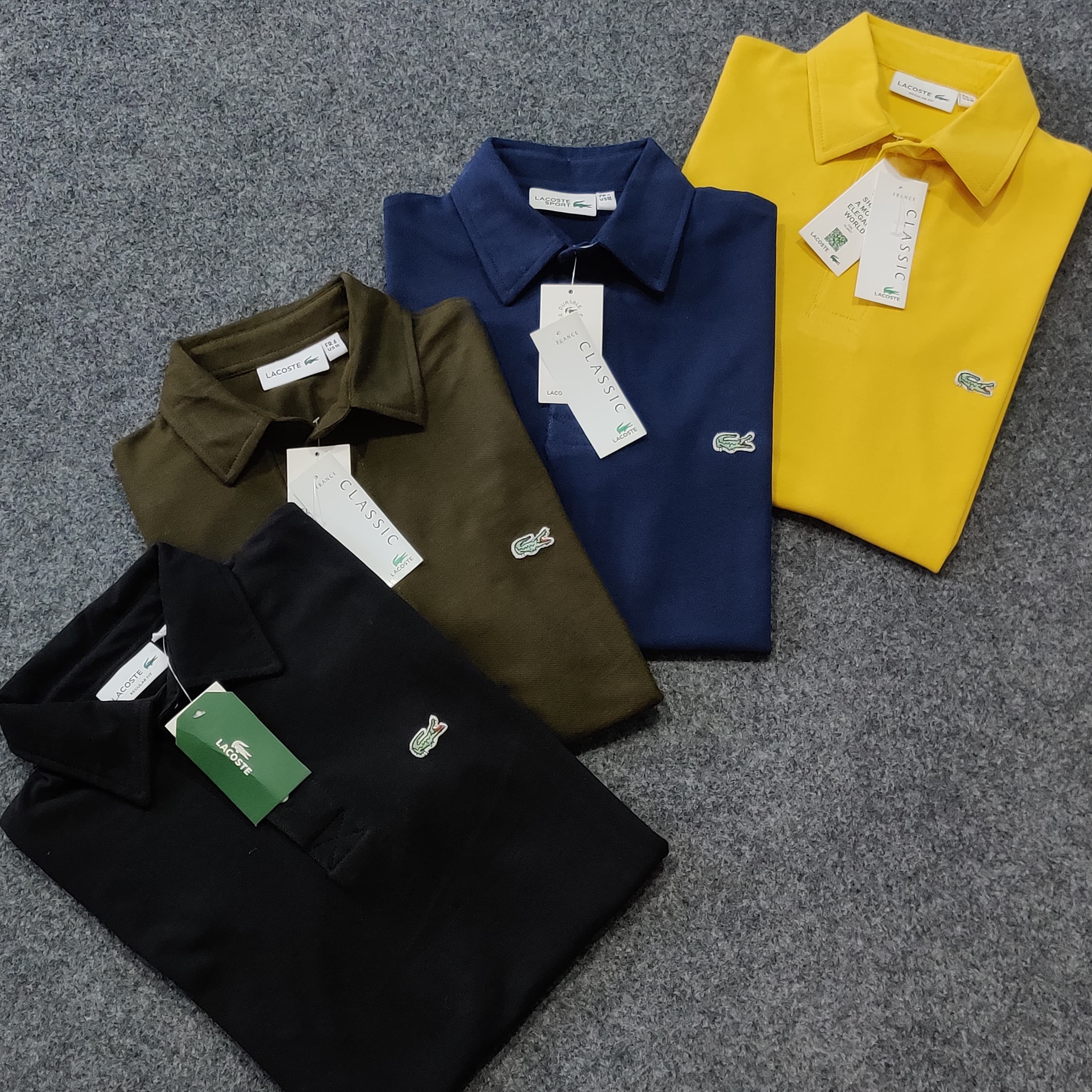 Lacoste Solid Polo Tee - Navy - Brand Store