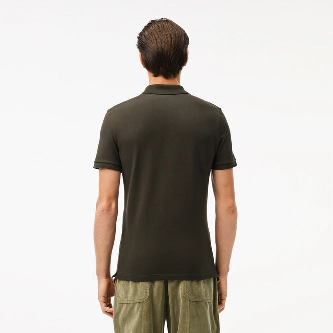 Lacoste Solid Polo Tee - Olive Green - Brand Store