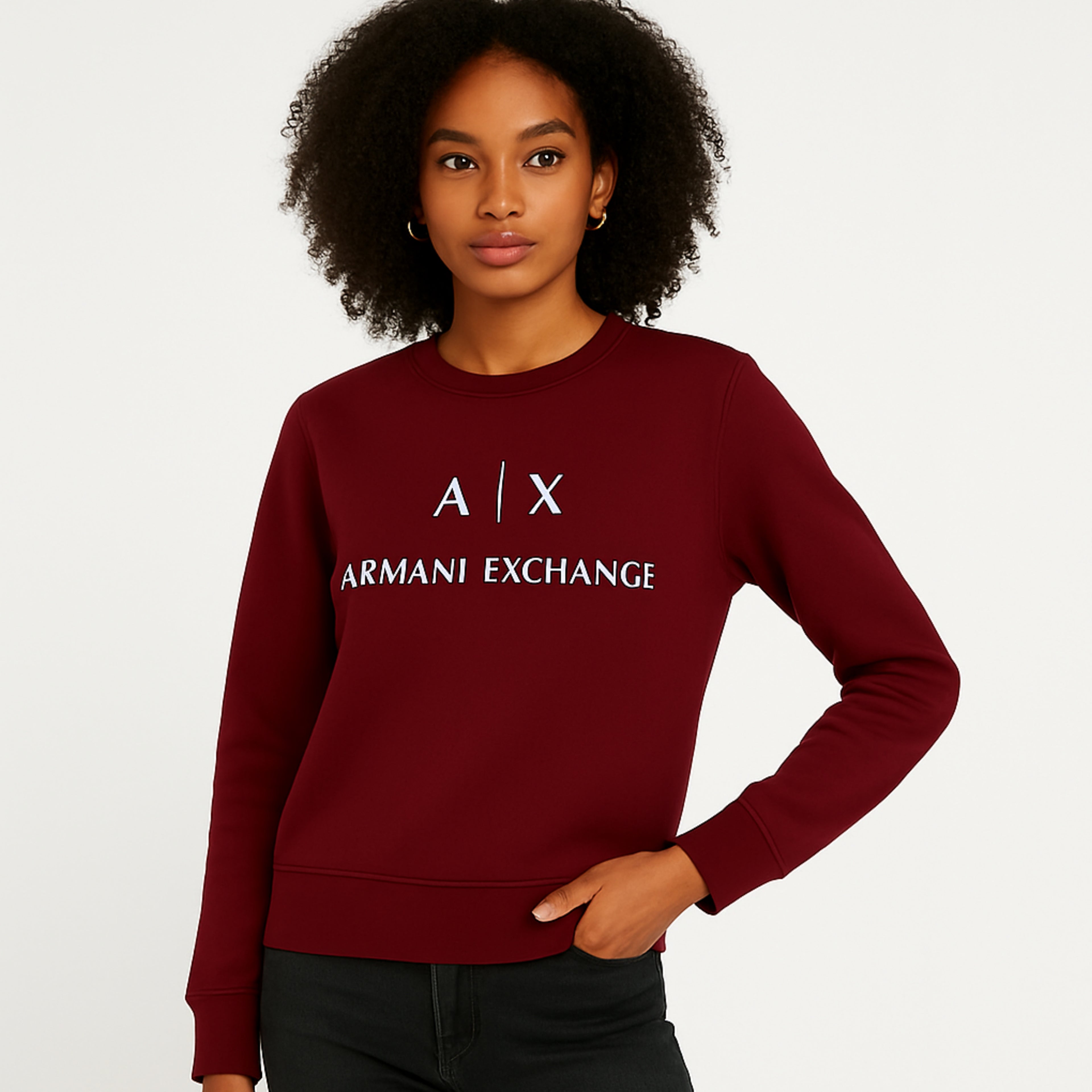 A|X Logo Sweatshirt - Burgundy