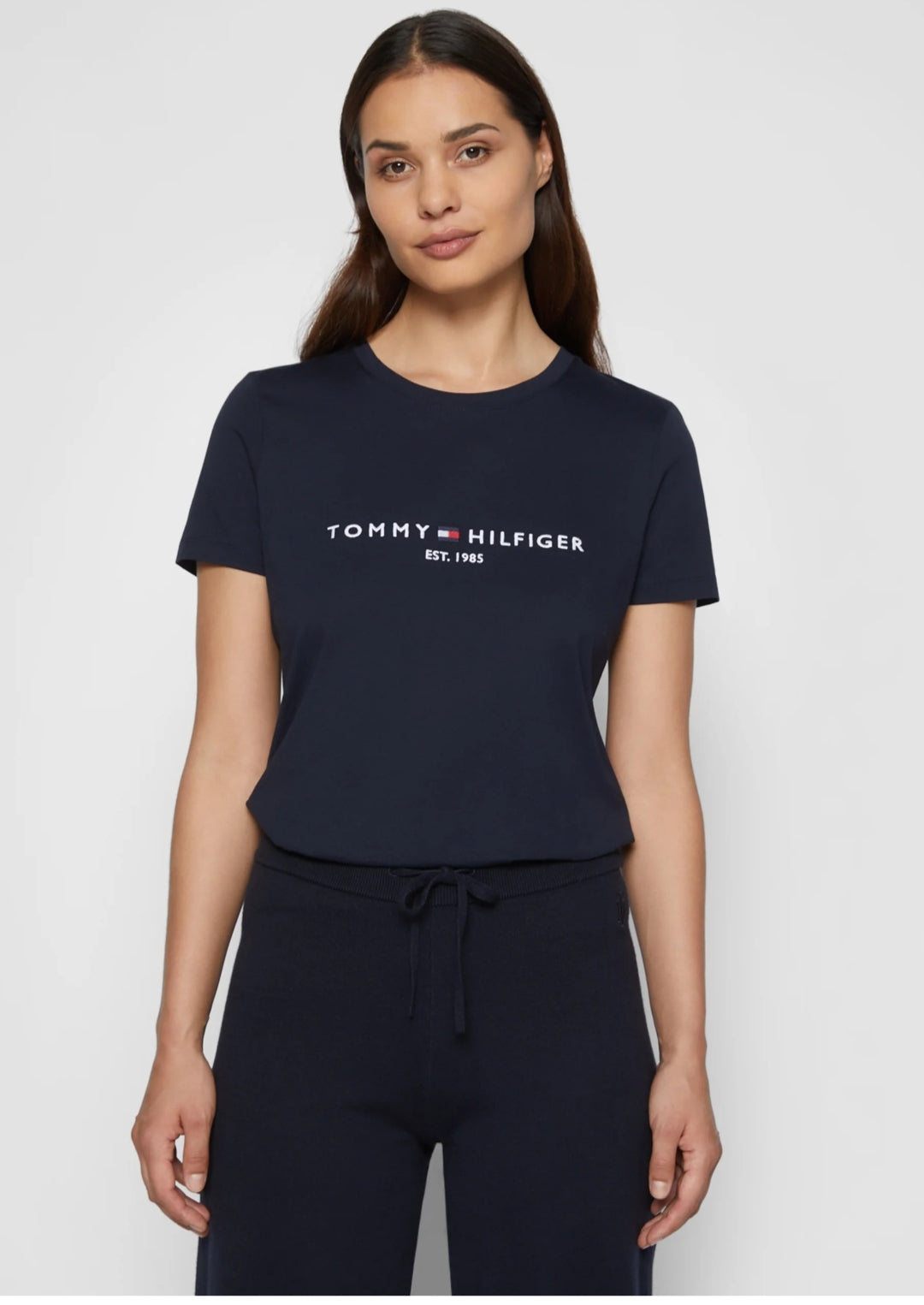 Tommy EST 1985 Basic Tee - Navy