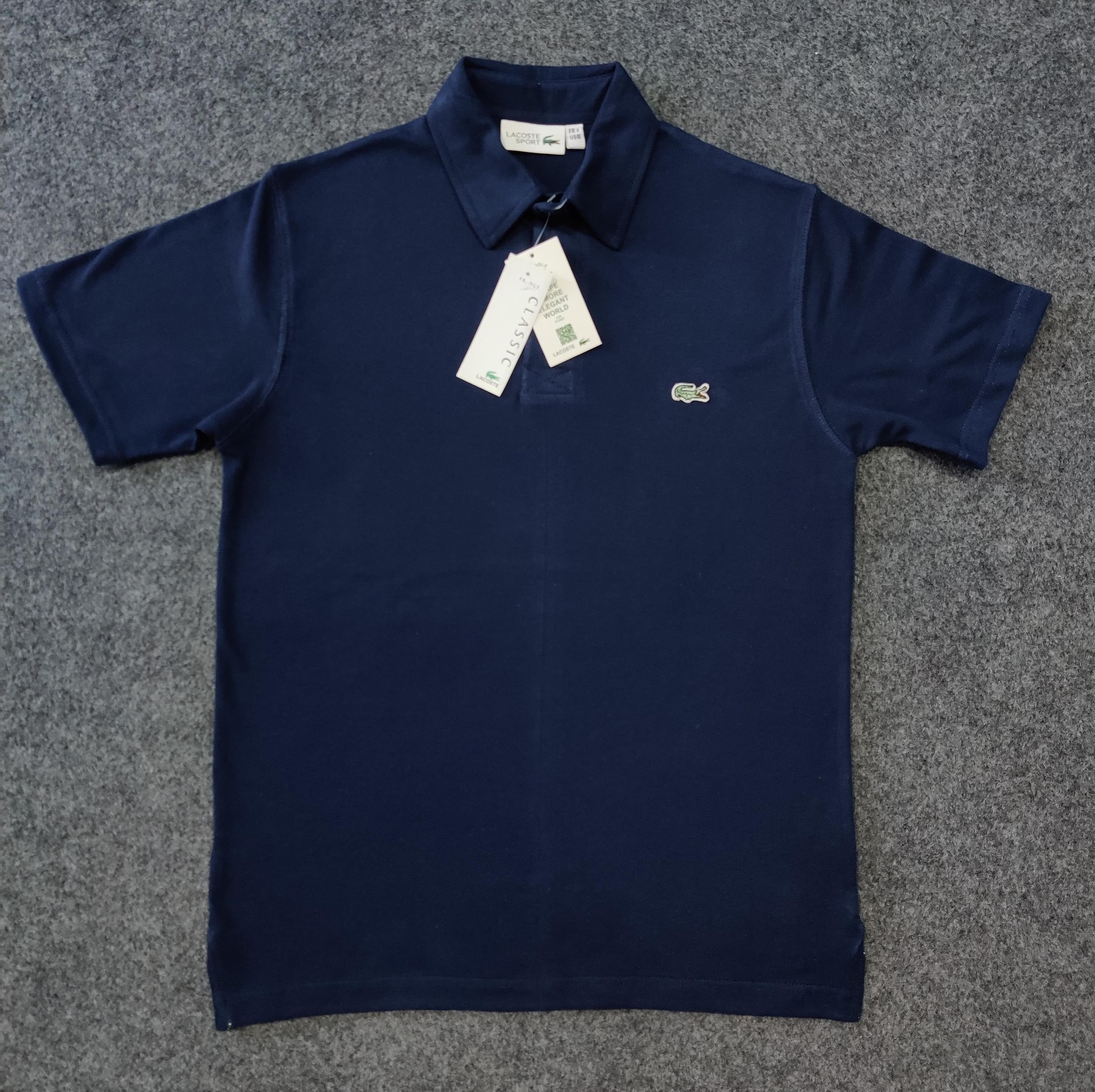 Lacoste Solid Polo Tee - Navy - Brand Store
