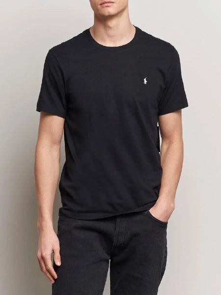Polo Embroidered Logo T-Shirt  Black