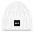 BOSS Style Premium Ribbed Knit Beanie – Signature Logo Patch