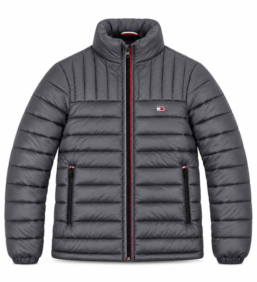 Tommy Puffer Jacket - Charcoal Gray