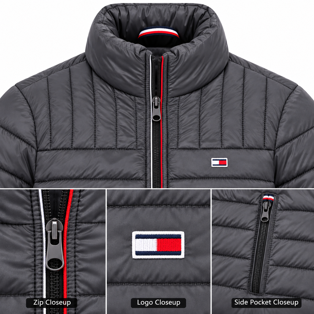 Tommy Puffer Jacket - Charcoal Gray