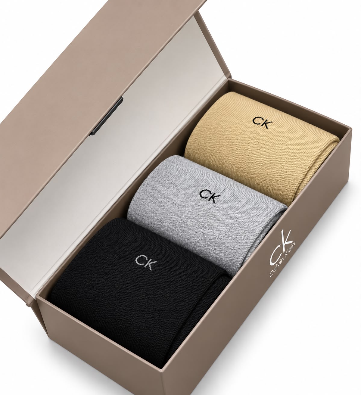 CK Men's Premium Crew Socks – Pack of 3 Gift Box