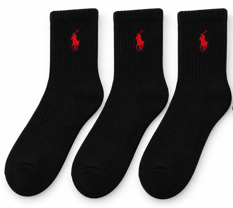 Polo Men's Athletic Crew Socks – Pack of 3
