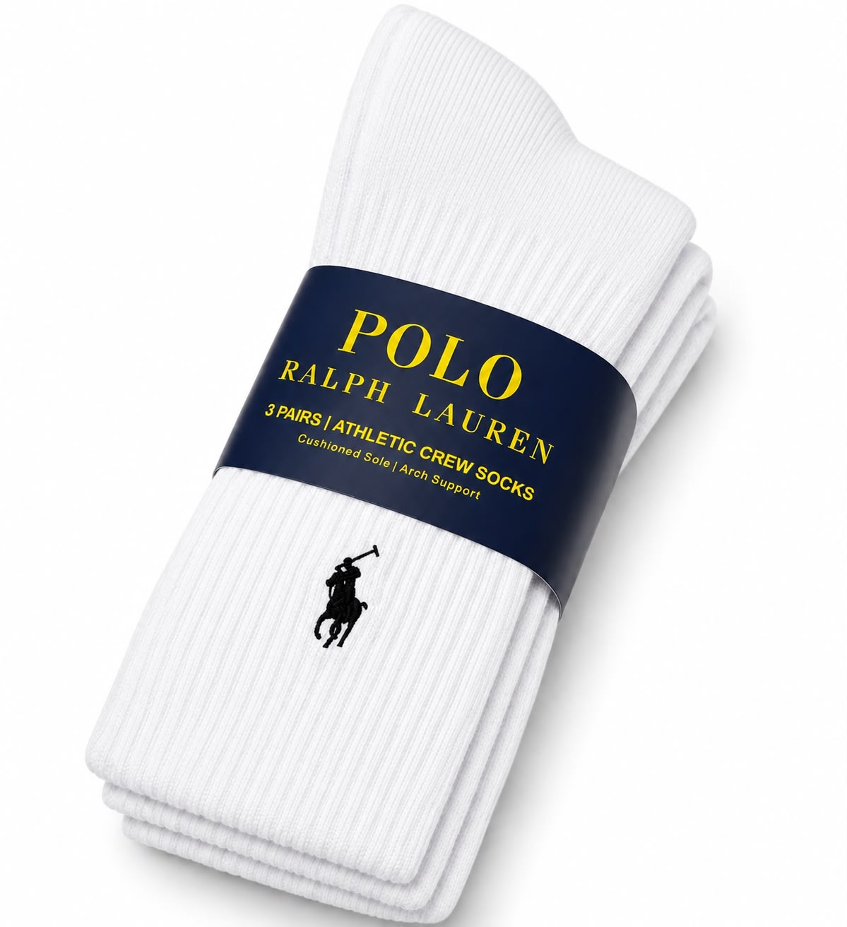 Polo Men's Athletic Crew Socks – Pack of 3