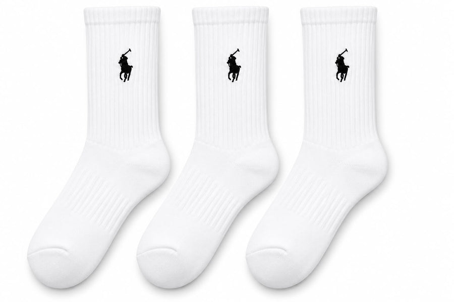 Polo Men's Athletic Crew Socks – Pack of 3