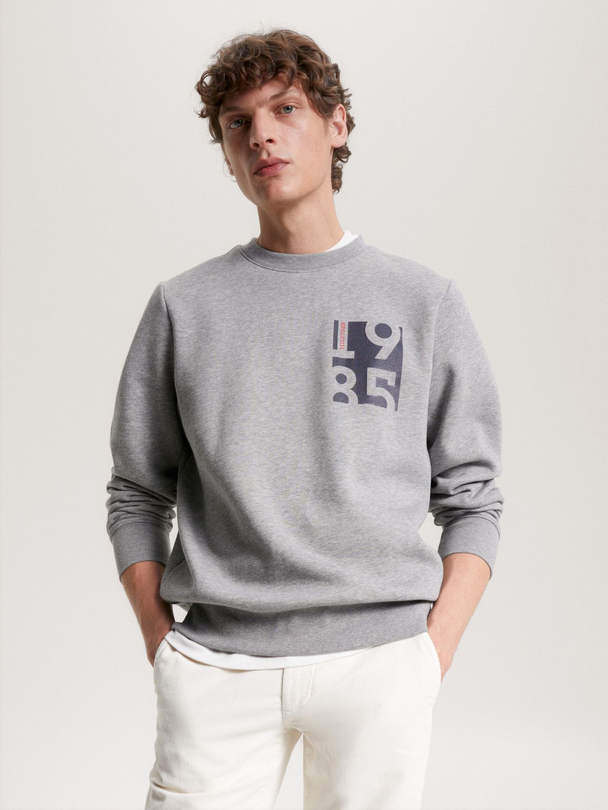 Tommy 1985 Box Sweatshirt - Gray - Brand Store
