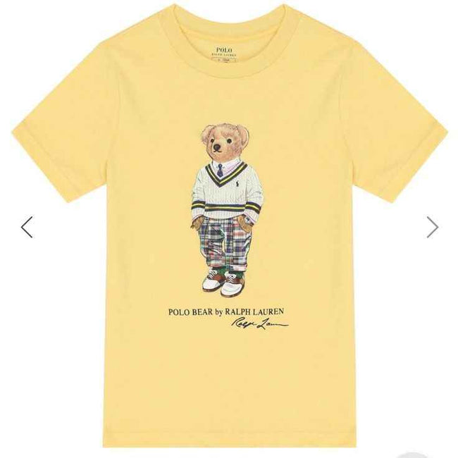 Boys Polo Bear Shirt - Yellow