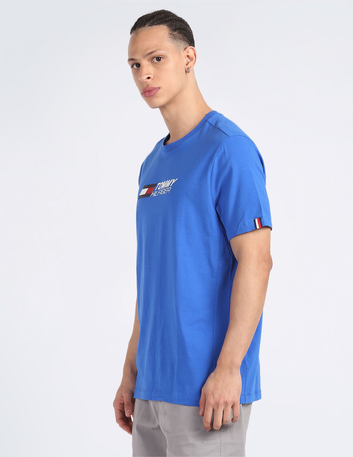 Tommy Hilifiger Signature Tee - Blue - Brand Store