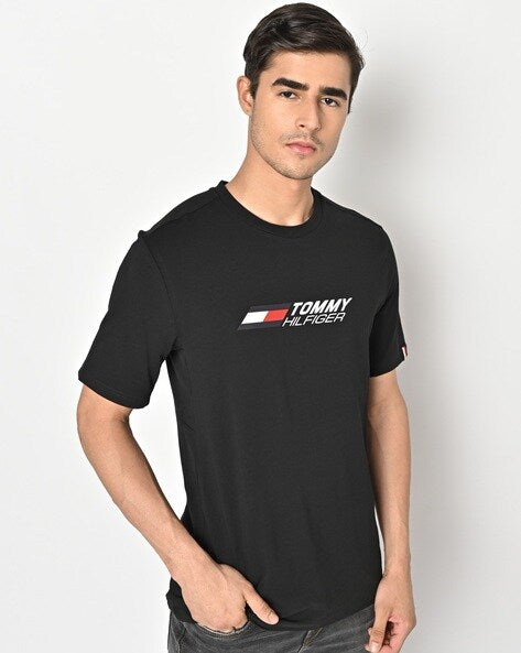 Tommy Hilifiger Signature Tee - Black - Brand Store
