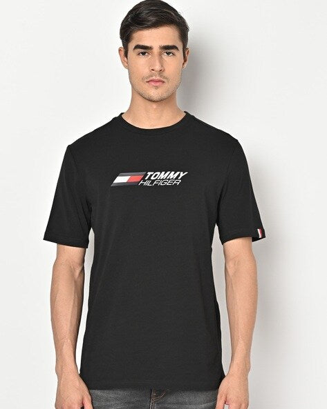 Tommy Hilifiger Signature Tee - Black - Brand Store