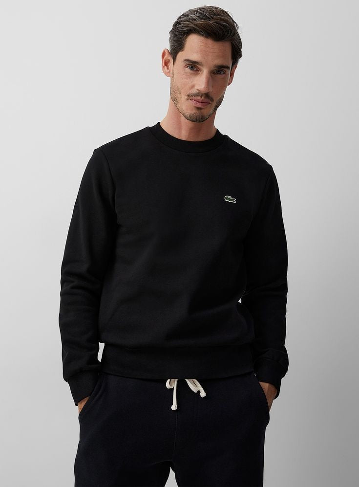 Lacoste Solid Sweatshirt - Black - Brand Store