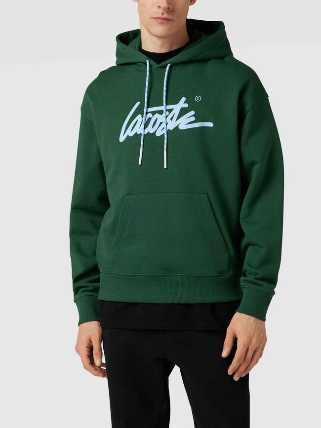Lacoste Signature Pullover Hoodie - Green