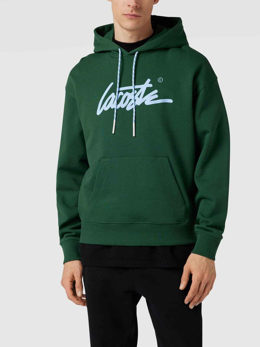 Lacoste Signature Pullover Hoodie - Green