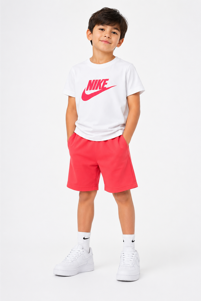 NK Boys Short Set - White/Yellow