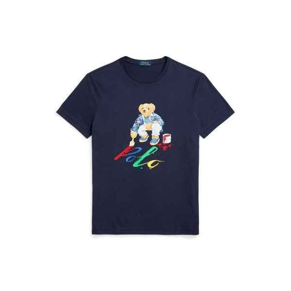 Boys Polo Bear Pain Shirt - Navy