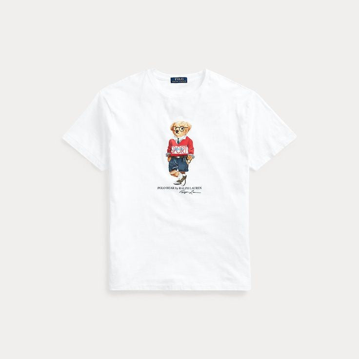 Boys Polo Bear Sport Shirt - White - Brand Store