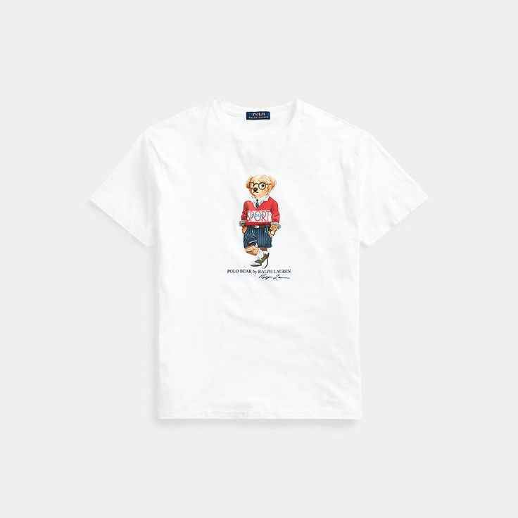 Boys Polo Bear Sport Shirt - White