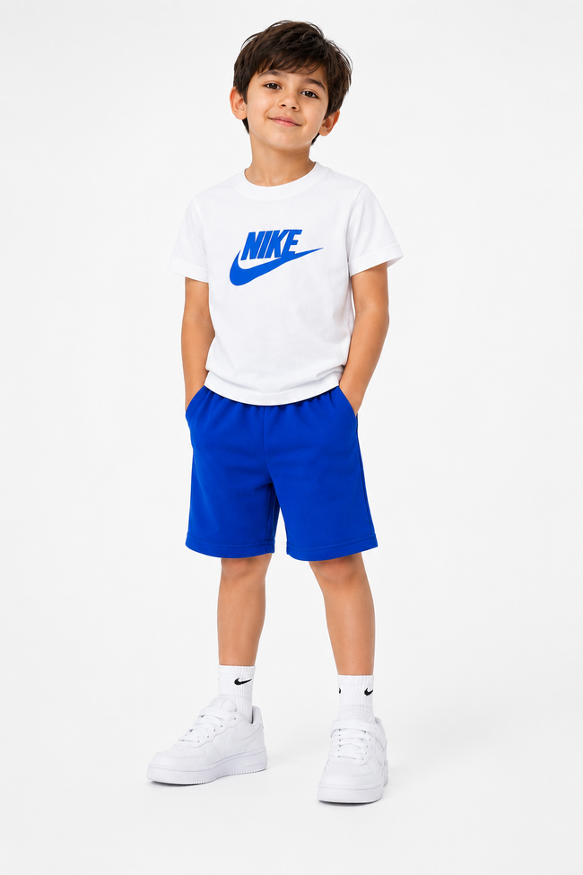 NK Boys Short Set - White/Pink
