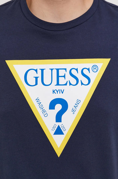 Guess Triangle  Logo Tee - Navy
