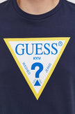 Guess Triangle  Logo Tee - Navy - Brand Store