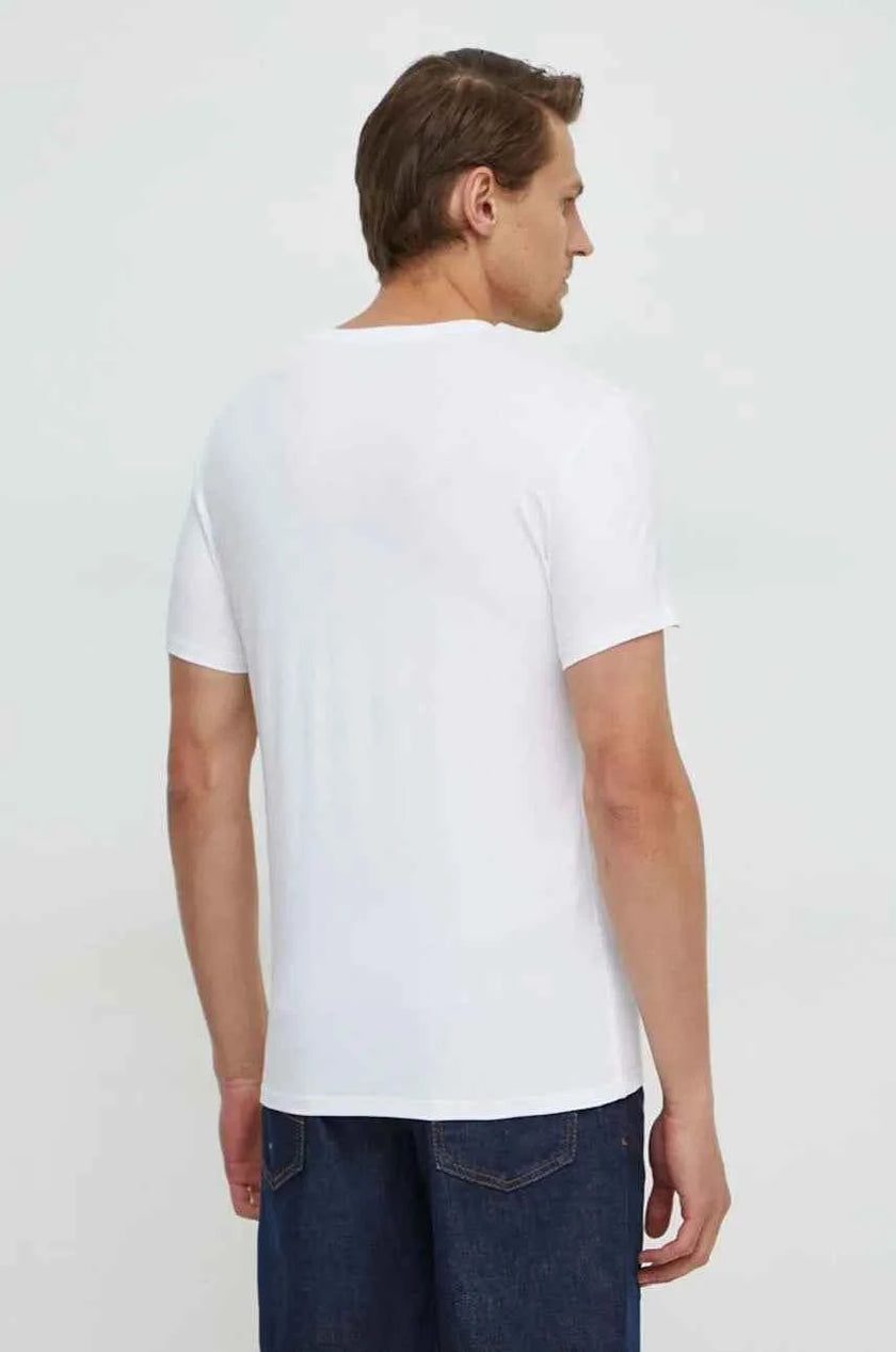 Guess Chest Logo Tee - White