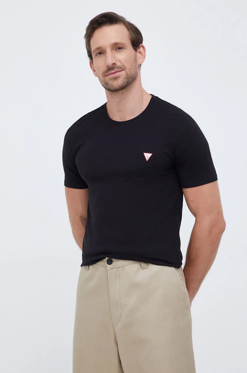 Guess Chest Logo Tee - Black - Brand Store