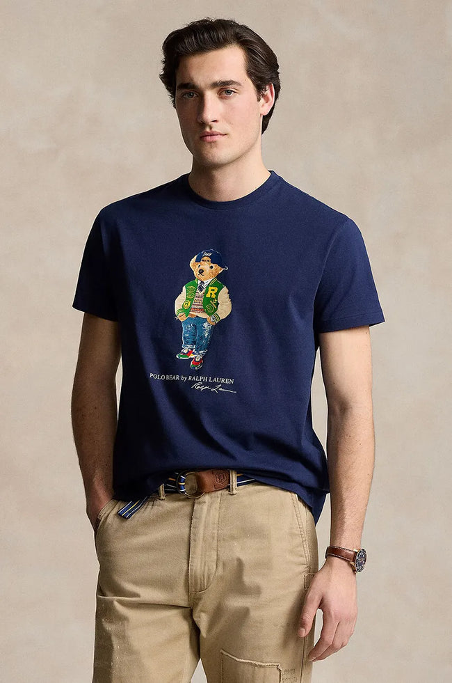 Polo Bear Cap Logo Tee - Navy - Brand Store