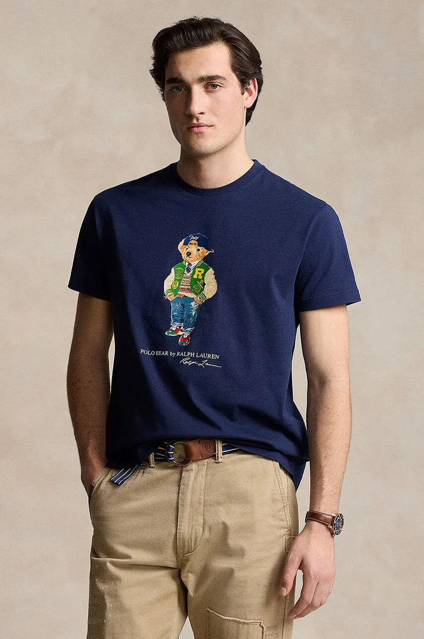 Polo Bear Cap Logo Tee - Navy - Brand Store