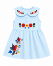 Pinola Blossom Bird Collar Dress - White