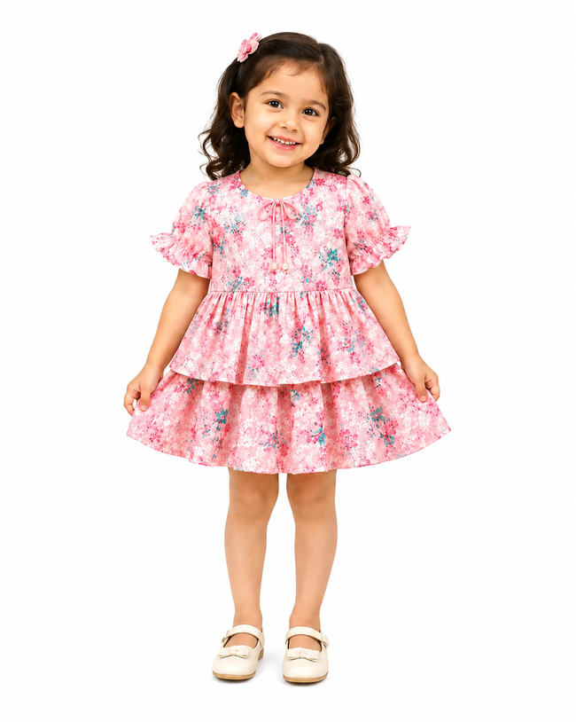 Pinola Meadow Bloom Layered Frock - Beige