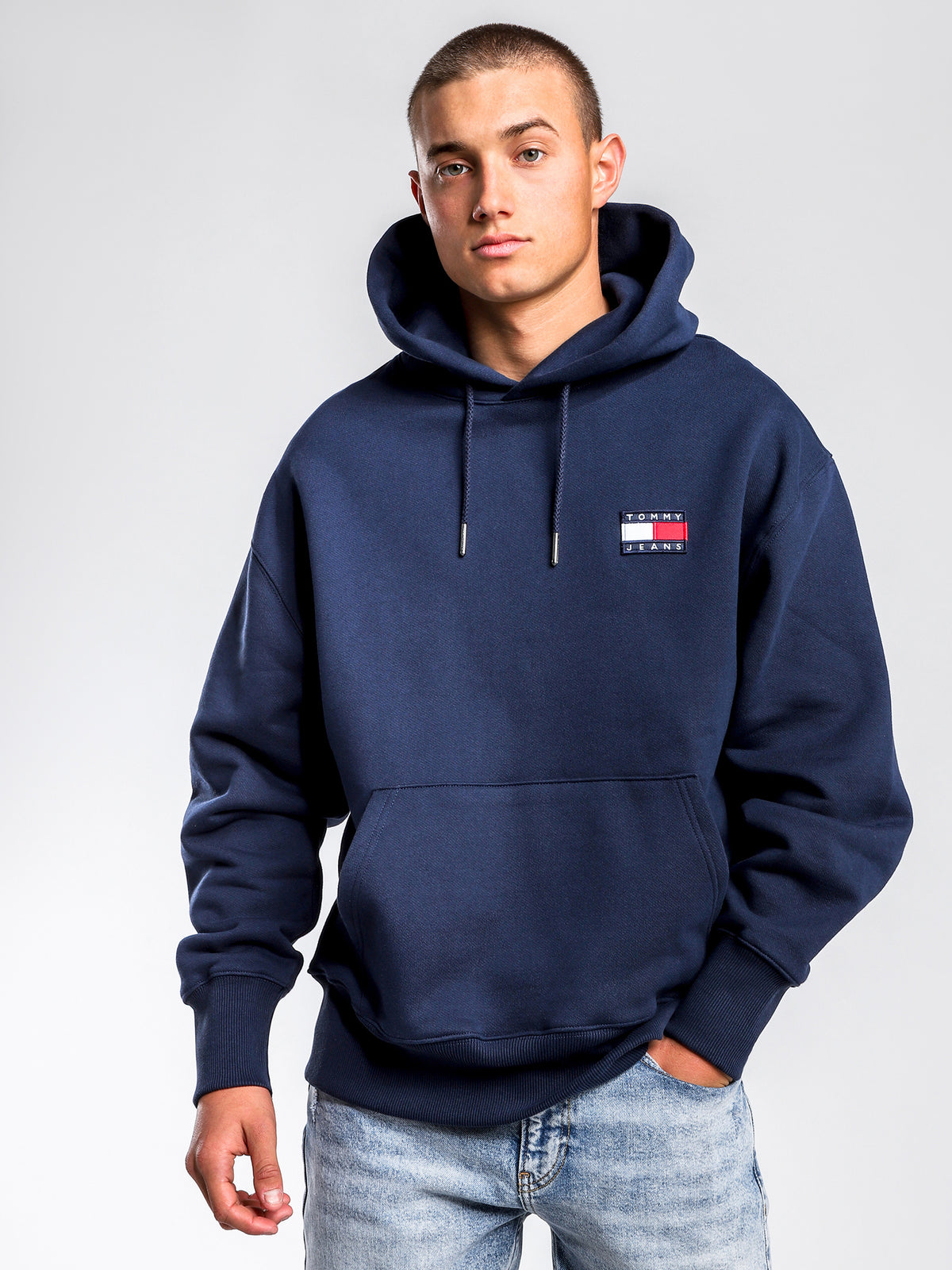 Tommy Patched Hoodie - Navy - Brand Store