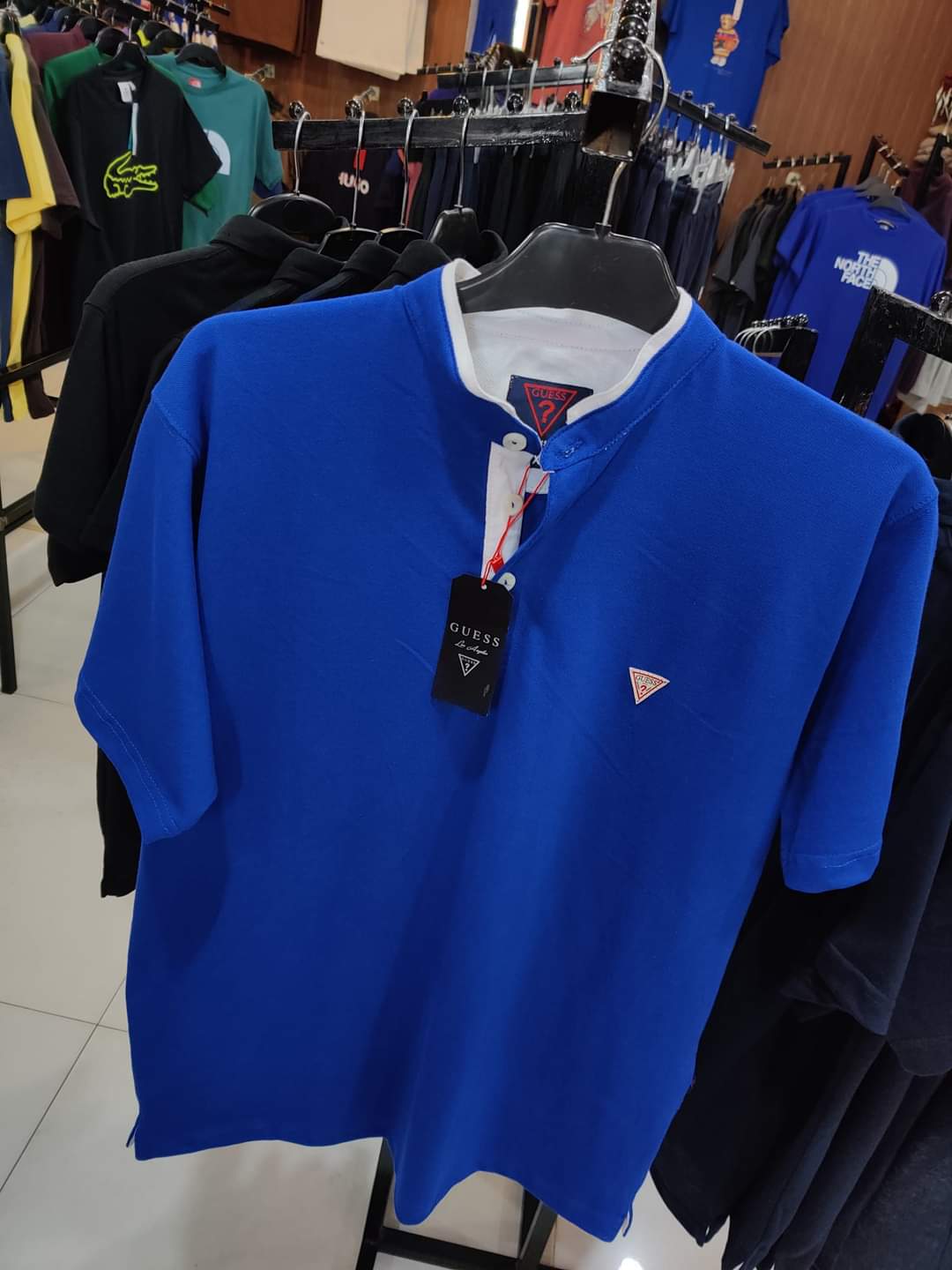 Guess Mandarin Collar Polo - Brand Store