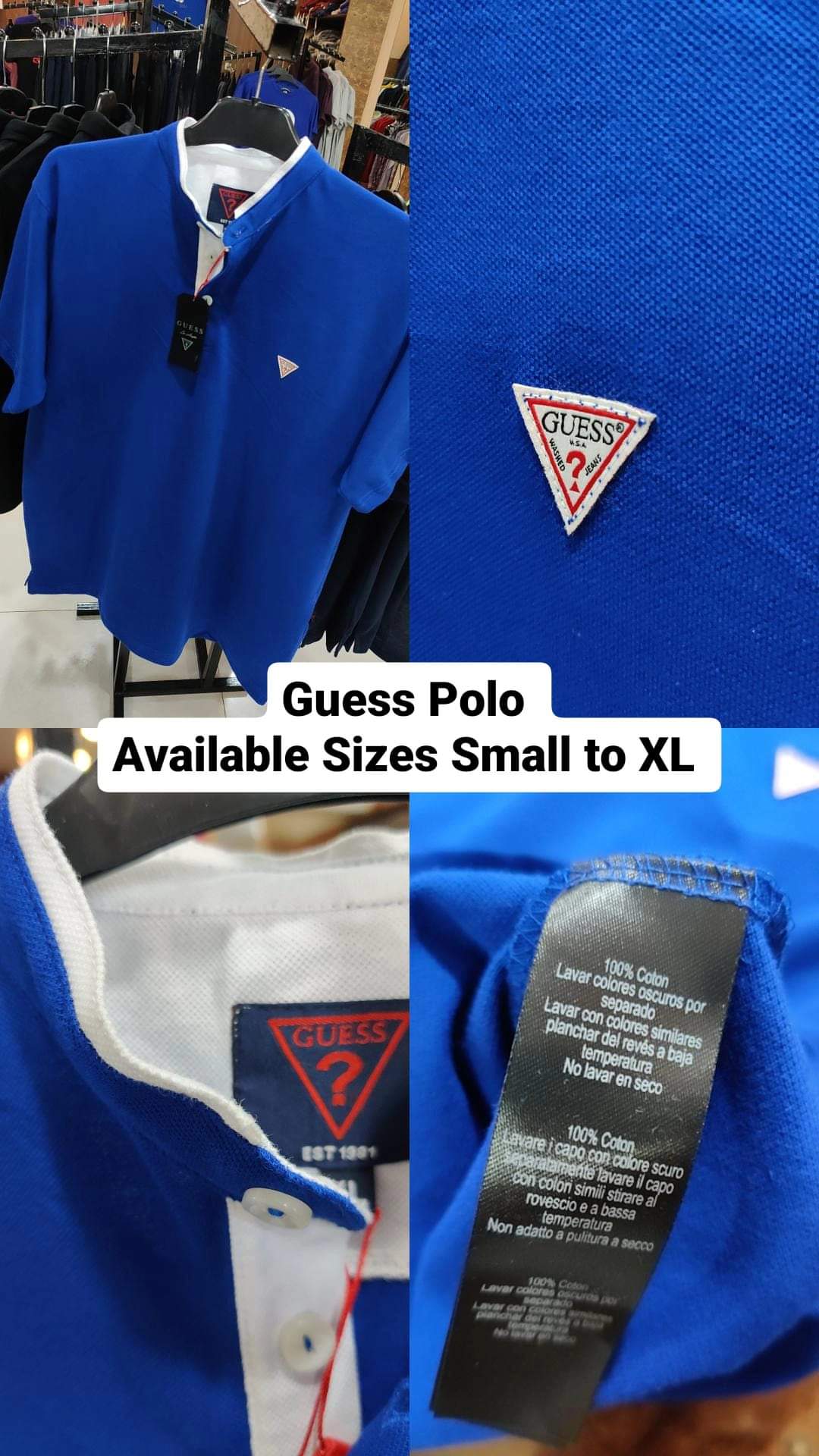 Guess Mandarin Collar Polo - Brand Store
