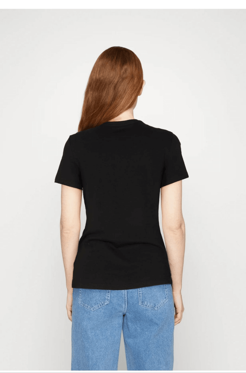 Guess Tri Logo Tee - Black