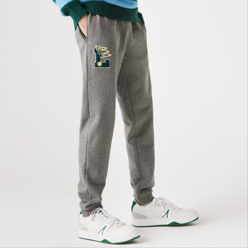 Lacoste Tannis Patched Jogger Trouser - Grey - Brand Store