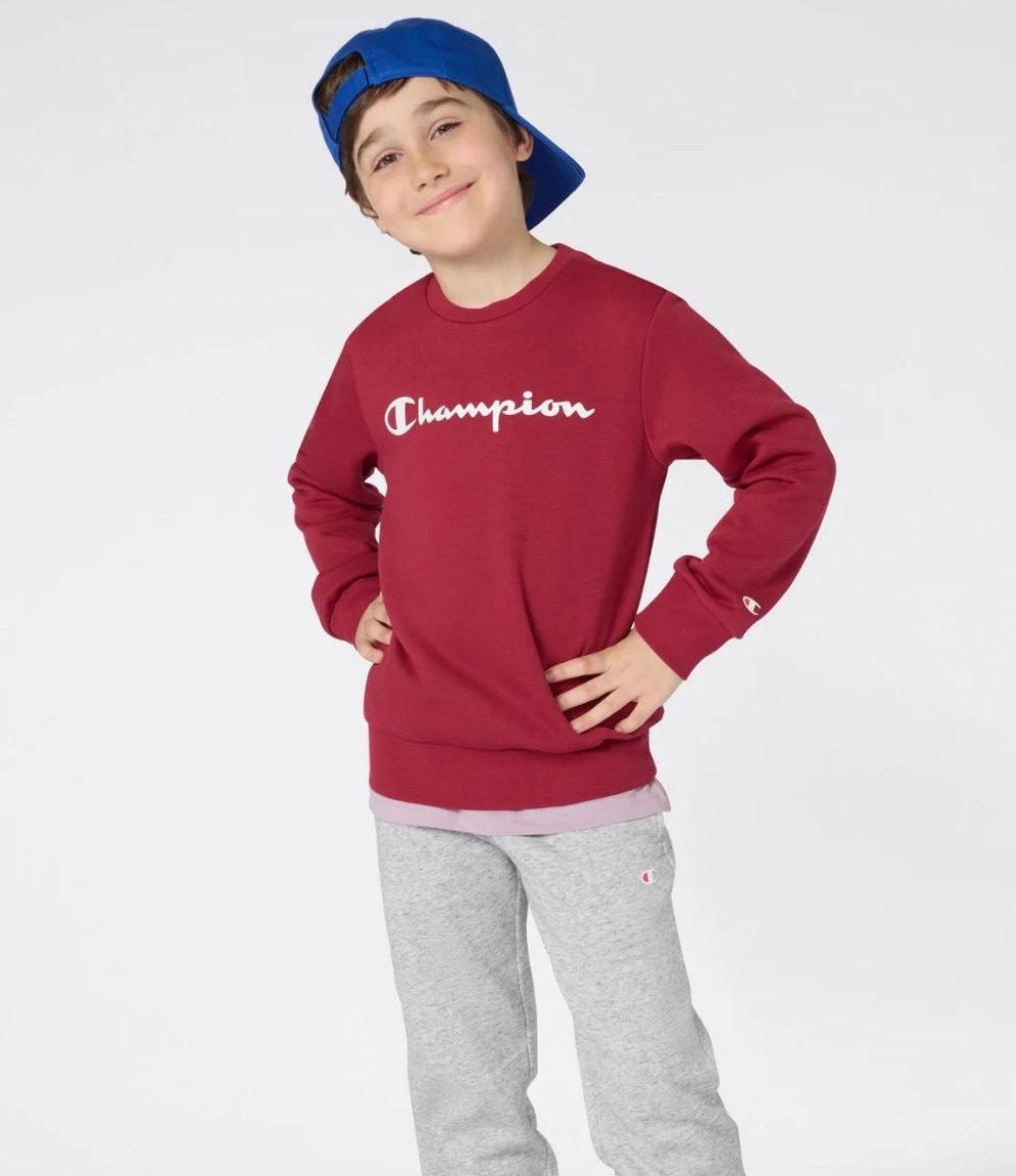 Champion Center Logo Sweatshirt - Burgundy