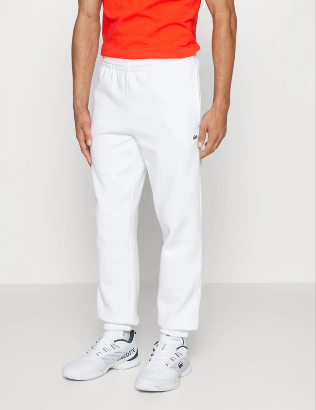 Lacoste Solid Jogger Trouser - White - Brand Store