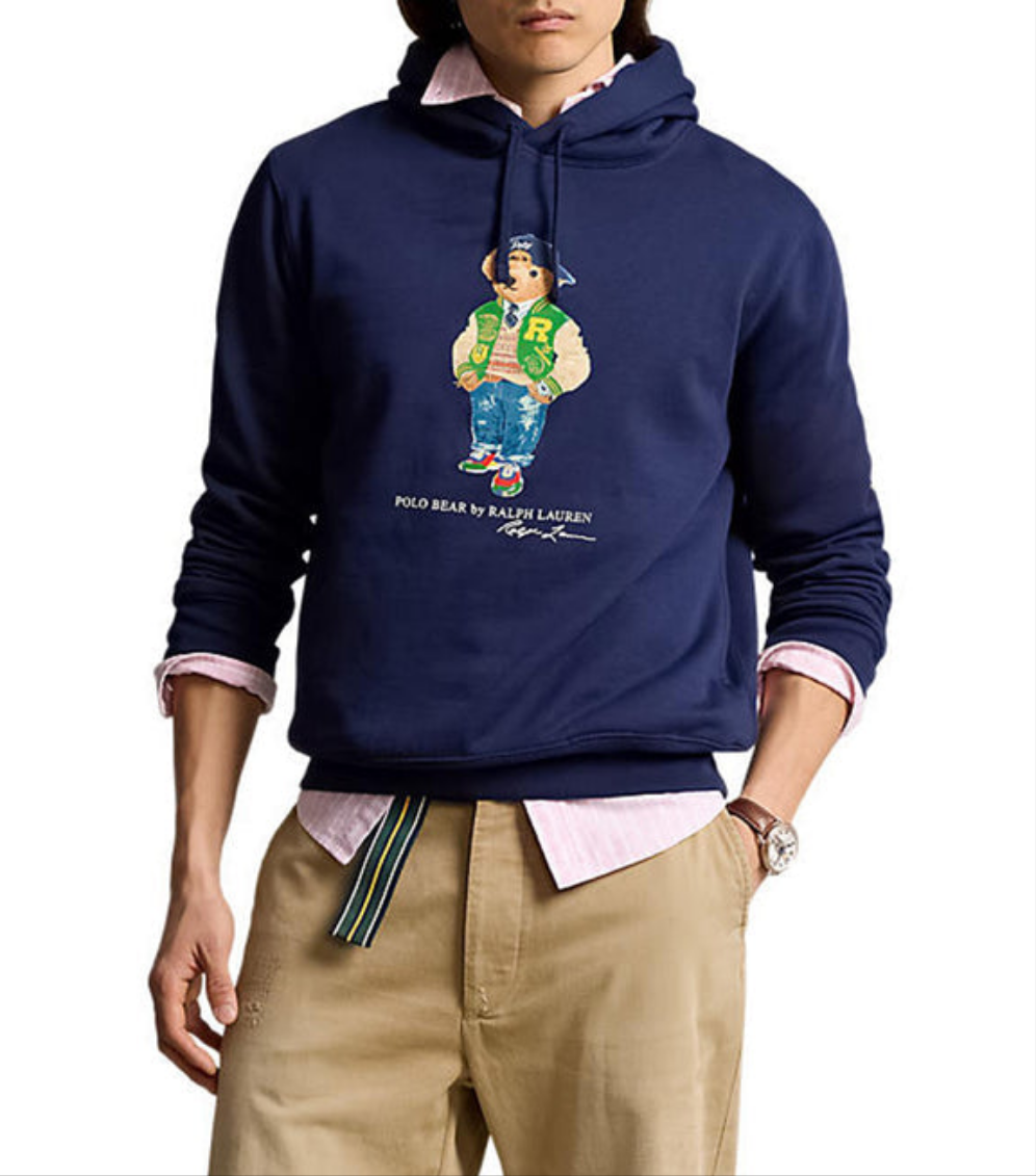 Polo Bear Hoodie - Navy Blue - Brand Store