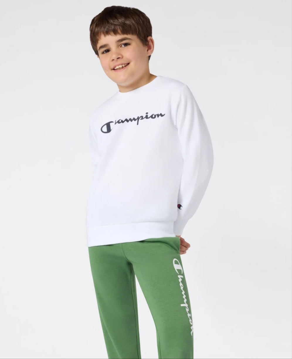 Champion Center Logo Sweatshirt - White - Brand Store