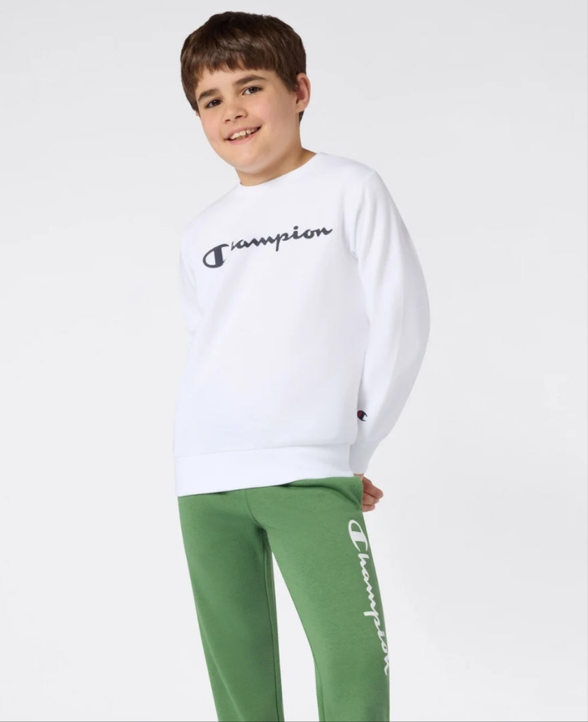 Champion Center Logo Sweatshirt - White - Brand Store