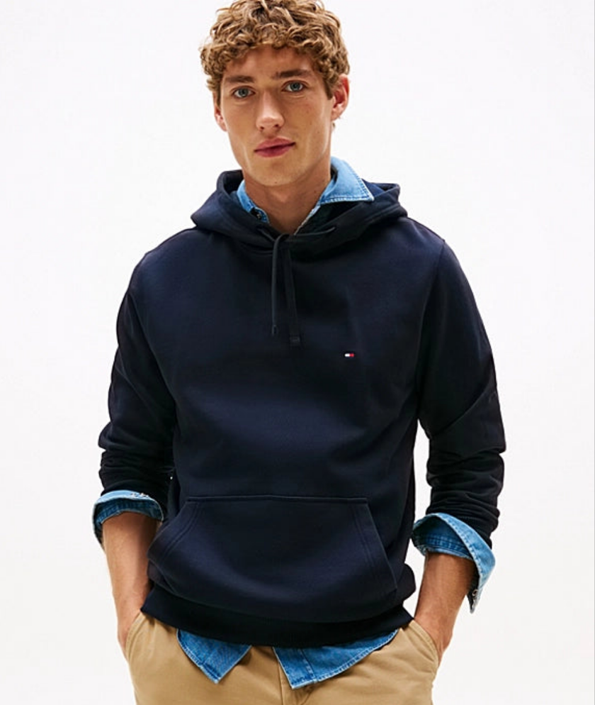 Tommy H Classic Logo Hoodie - Navy - Brand Store